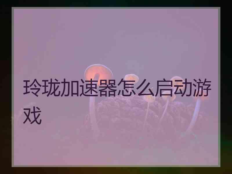 玲珑加速器怎么启动游戏