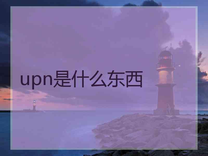 upn是什么东西