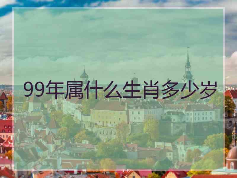 99年属什么生肖多少岁