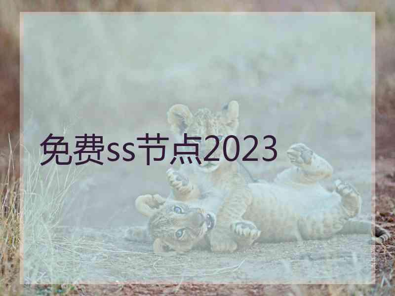 免费ss节点2023