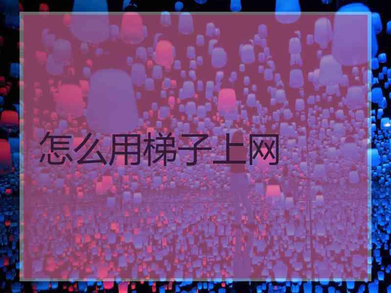 怎么用梯子上网