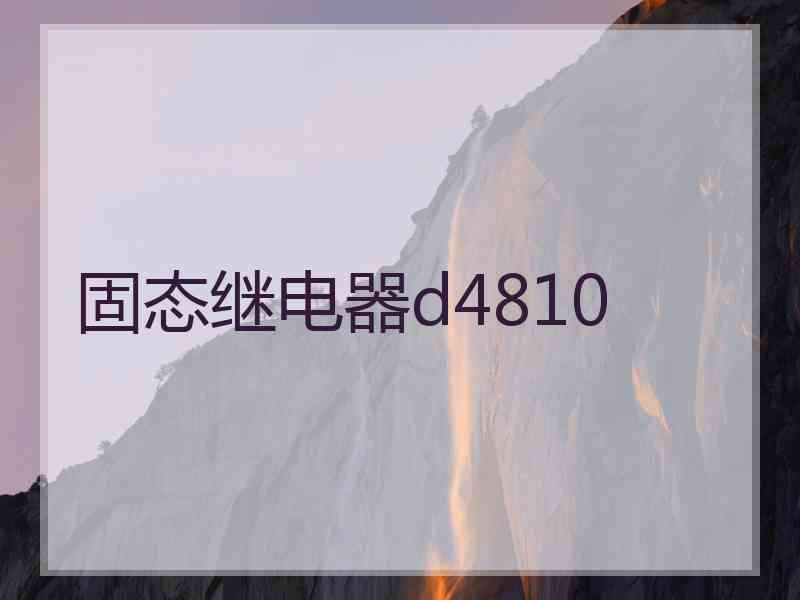 固态继电器d4810