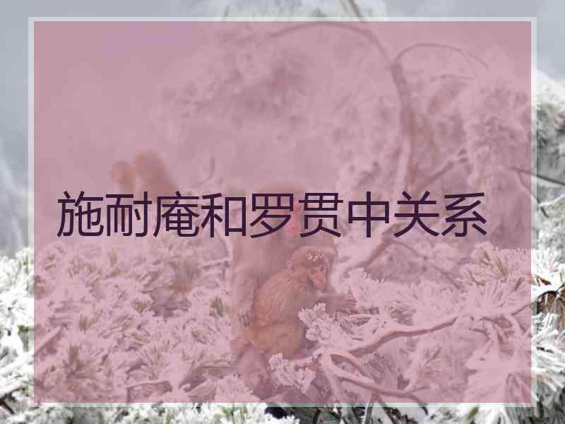 施耐庵和罗贯中关系