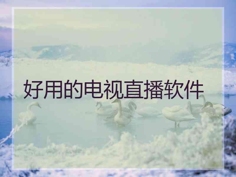 好用的电视直播软件