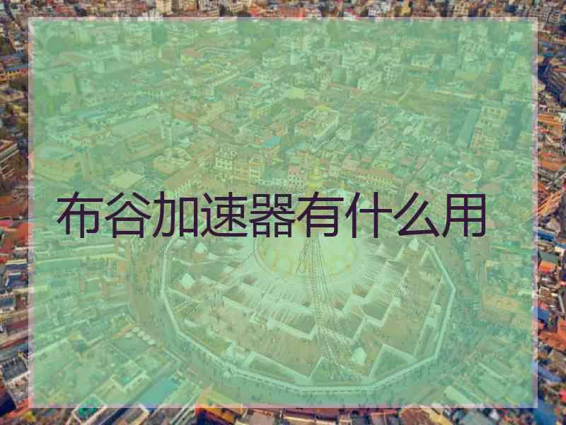 布谷加速器有什么用