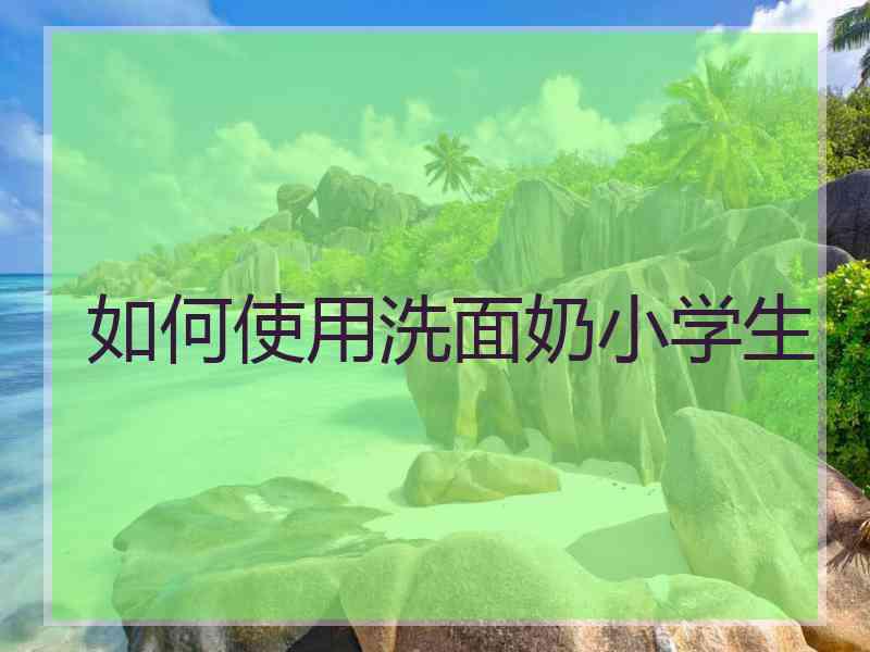 如何使用洗面奶小学生