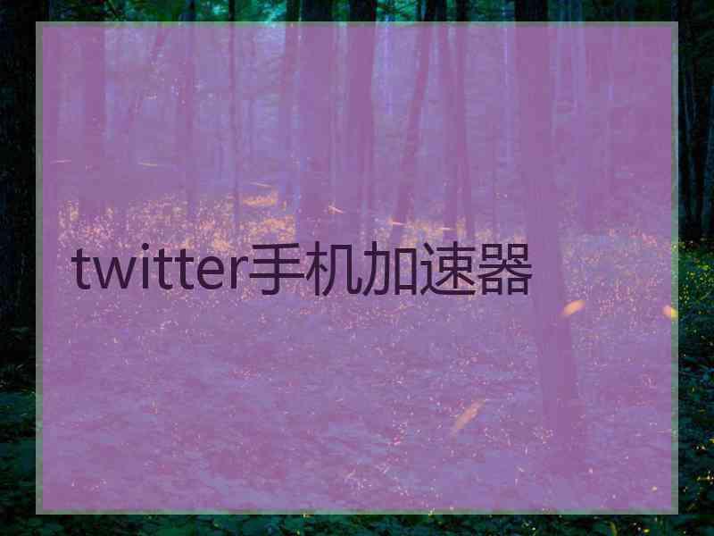 twitter手机加速器