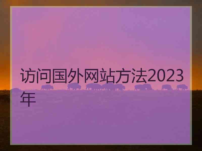 访问国外网站方法2023年