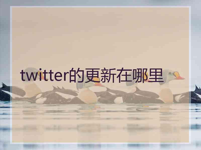 twitter的更新在哪里