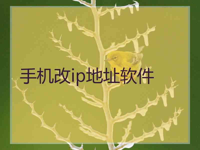 手机改ip地址软件