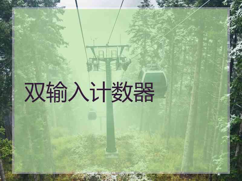 双输入计数器